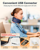Heated Neck Brace Cervical Collar - Neck Support Brace with Heating Pad, Soft Foam Wraps Keep Vertebrae Stable and Aligned for Relief of Cervical Spine Pressure for Women & Men (M Size) Grey