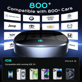 2025 Upgraded Wireless CarPlay Adapter, Hidden Interface, Converts Wired to Wireless, Plug & Play, Compatible with iPhone (iOS 10 and Above) for Cars 2016+ - Black