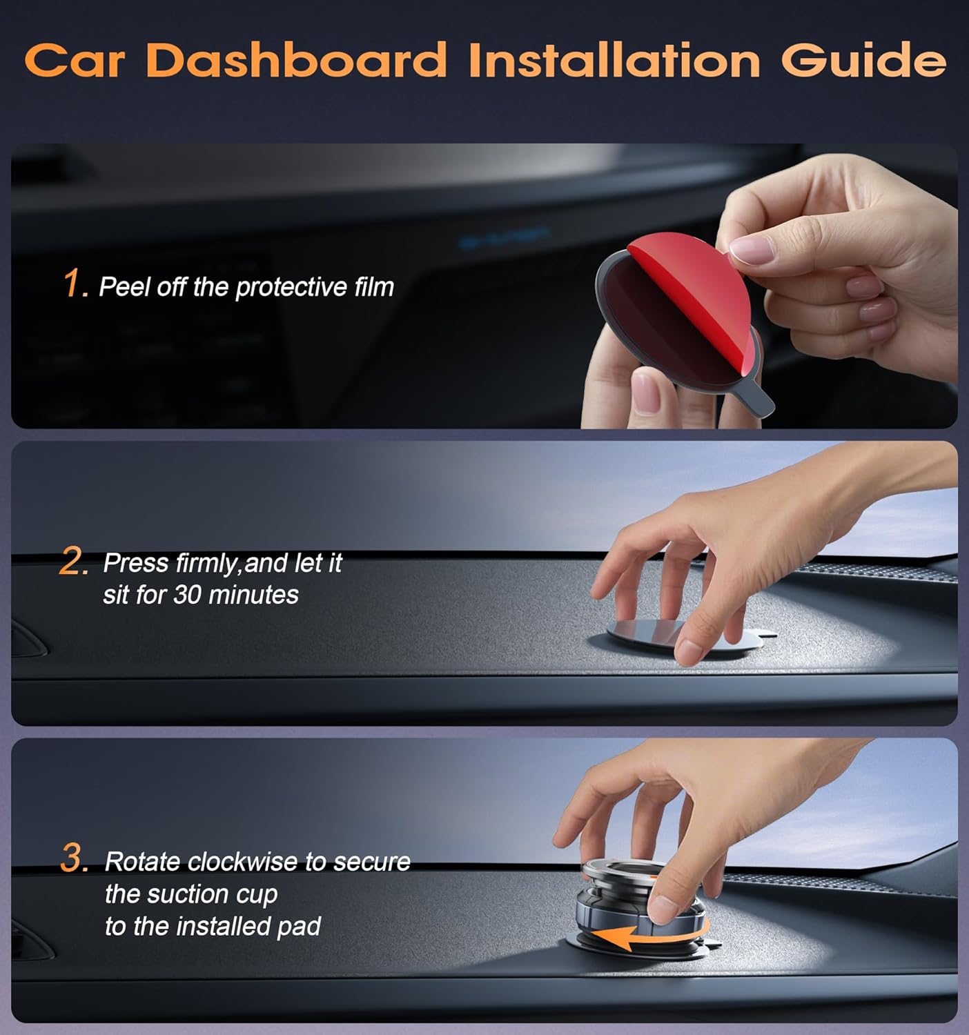 Phonery VacLock ® Phone Mount For Car Dashboard