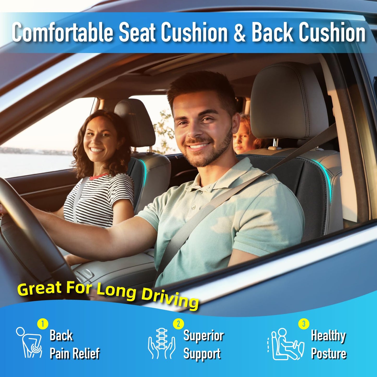 Phonery BackEase ® Car Seat Cushion-Getphonery