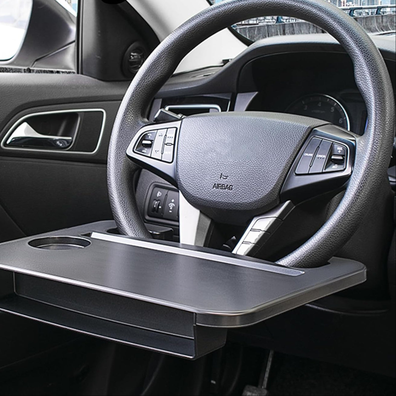 Phonery DriveDesk ® 2 in 1 Car Steering Wheel Tray and Seat Gap Filler