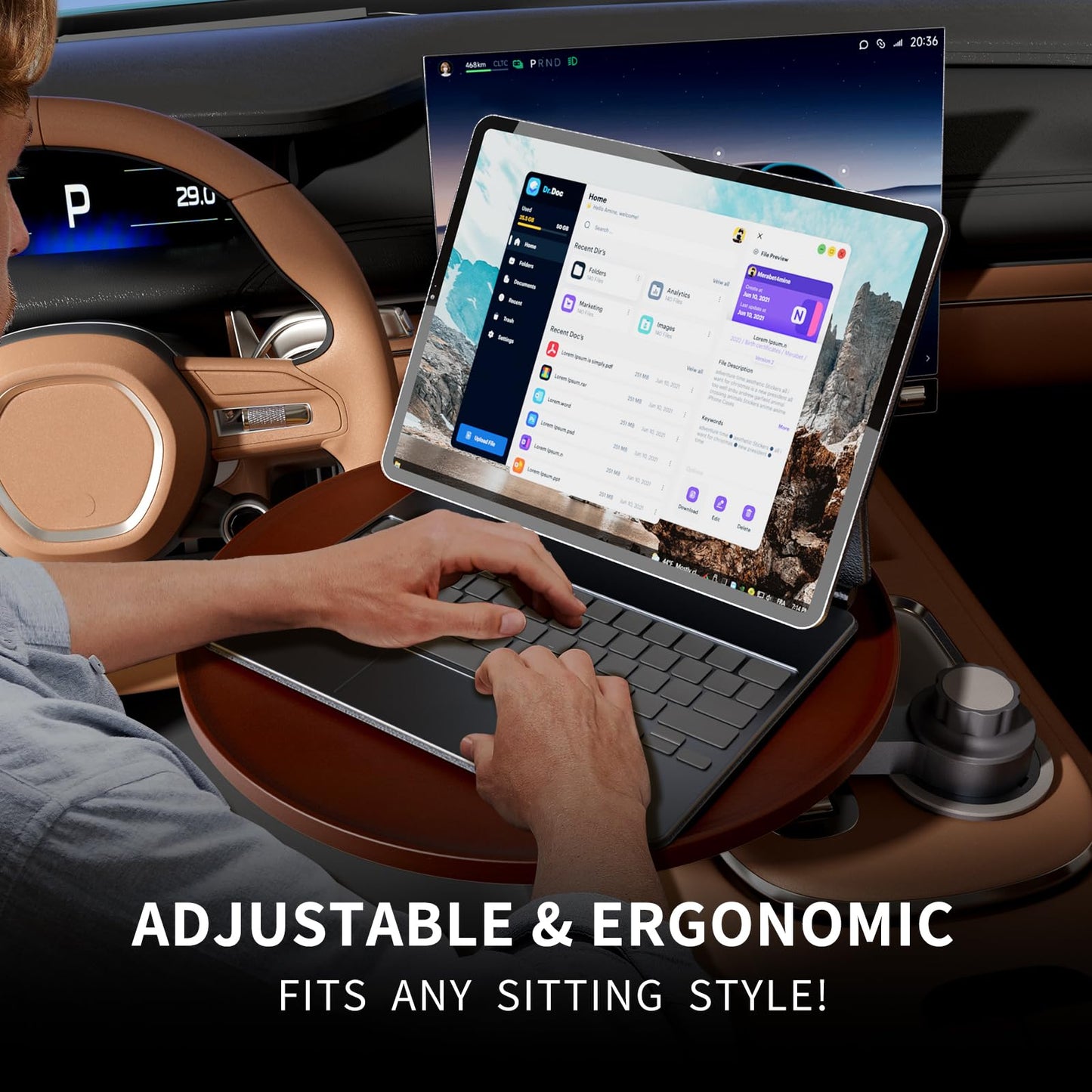 Phonery 360Drive ® Car Tray Table