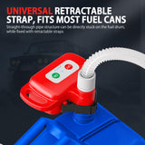 Fuel Transfer Pump Lithium Battery Powered with Auto-Stop & Leak Protection, Automatic Fuel Transfer Pump with 71" Extra Long Hose, Safe and Efficient Portable Gas Can Pump for Oil, Diesel, Gasoline