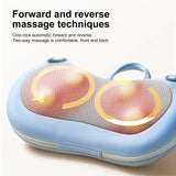 Christmas Gifts for Women Men,White Elephant Gifts,Shiatsu Neck Back Massager for Pain Relief Deep Tissue,Back Massager Deep Tissue Kneading with Heat,3D Electric Pillow(Blue)