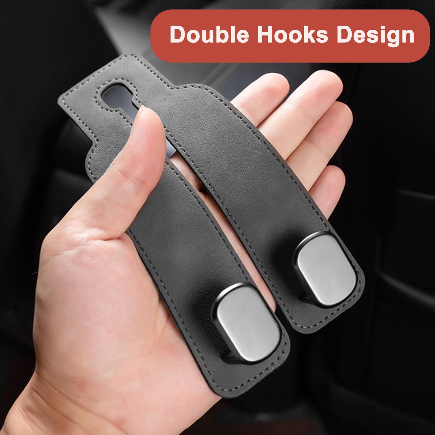 Phonery HookMate ® Headrest Hooks for Car 4 Pack-Getphonery