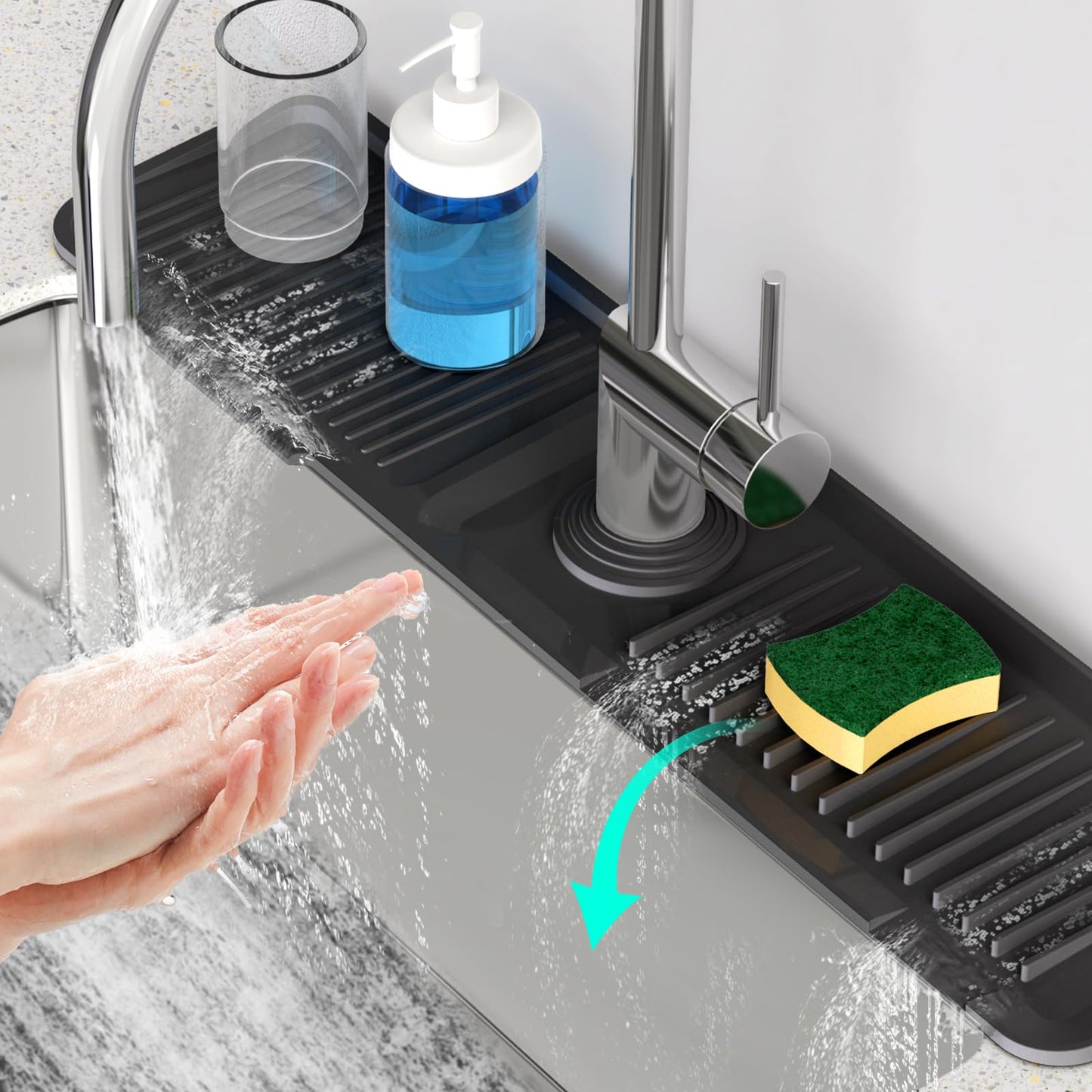 Phonery DrySink ® Faucet Mat for Kitchen Sink-Getphonery