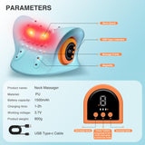 Neck Massager 2025, Neck and Shoulder Relaxer with Heat, 3 Modes, Portable Pillows for Pain Relief and Muscle Relax, 26° Angle Cervical Traction Device for Back, Shoulder