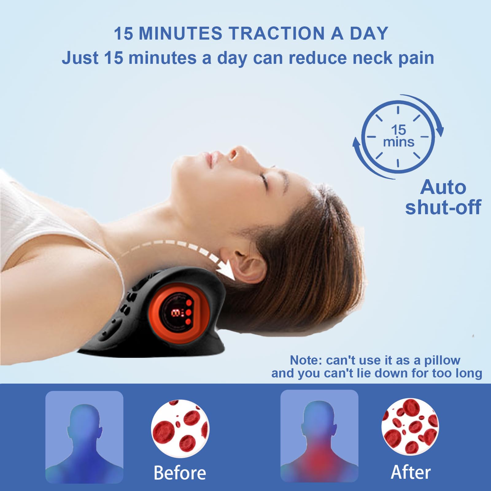 Phonery ZenFlow heated cervical neck pillow