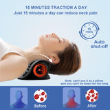 Neck Massager, Neck and Shoulder Relaxer with Heat, Portable Cordless Shoulder Cervical Traction Device for Pain Relief Electric Massager Pillows(Light Black)