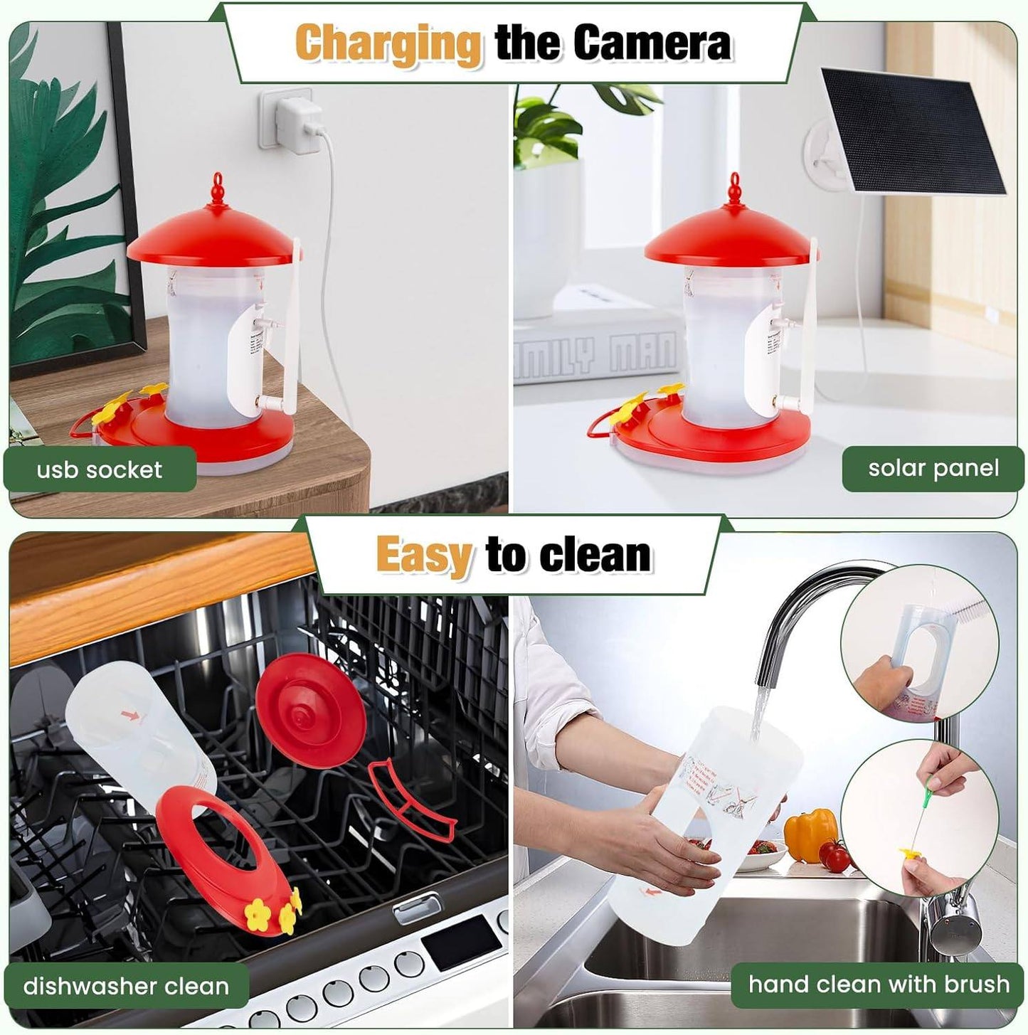 Phonery BirdWise ® Hummingbird Feeder with Camera-Getphonery