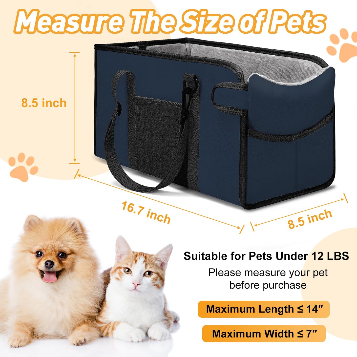 Phonery PawPilot ® Safety Car Seats For Small Dogs