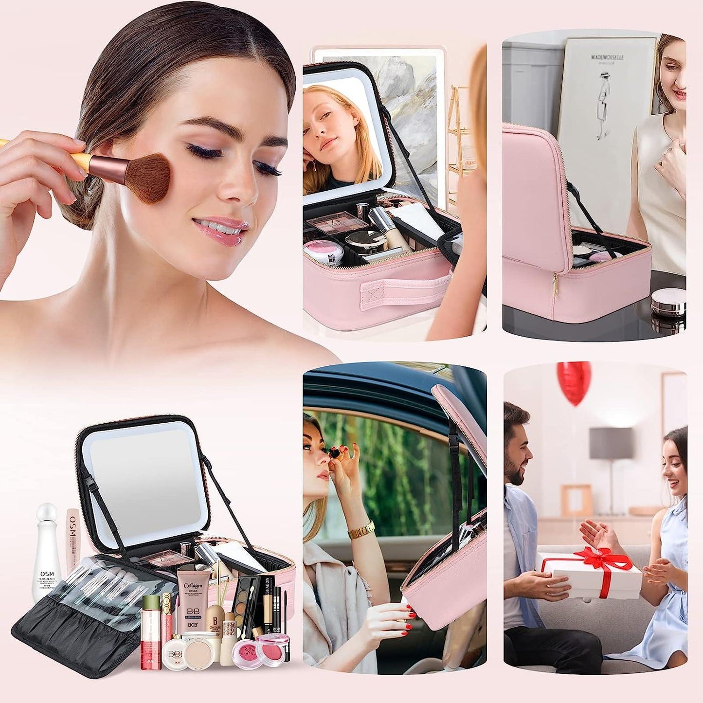 Phonery GlamSavvy ® Makeup Vanity Box With Mirror And Lights-Getphonery