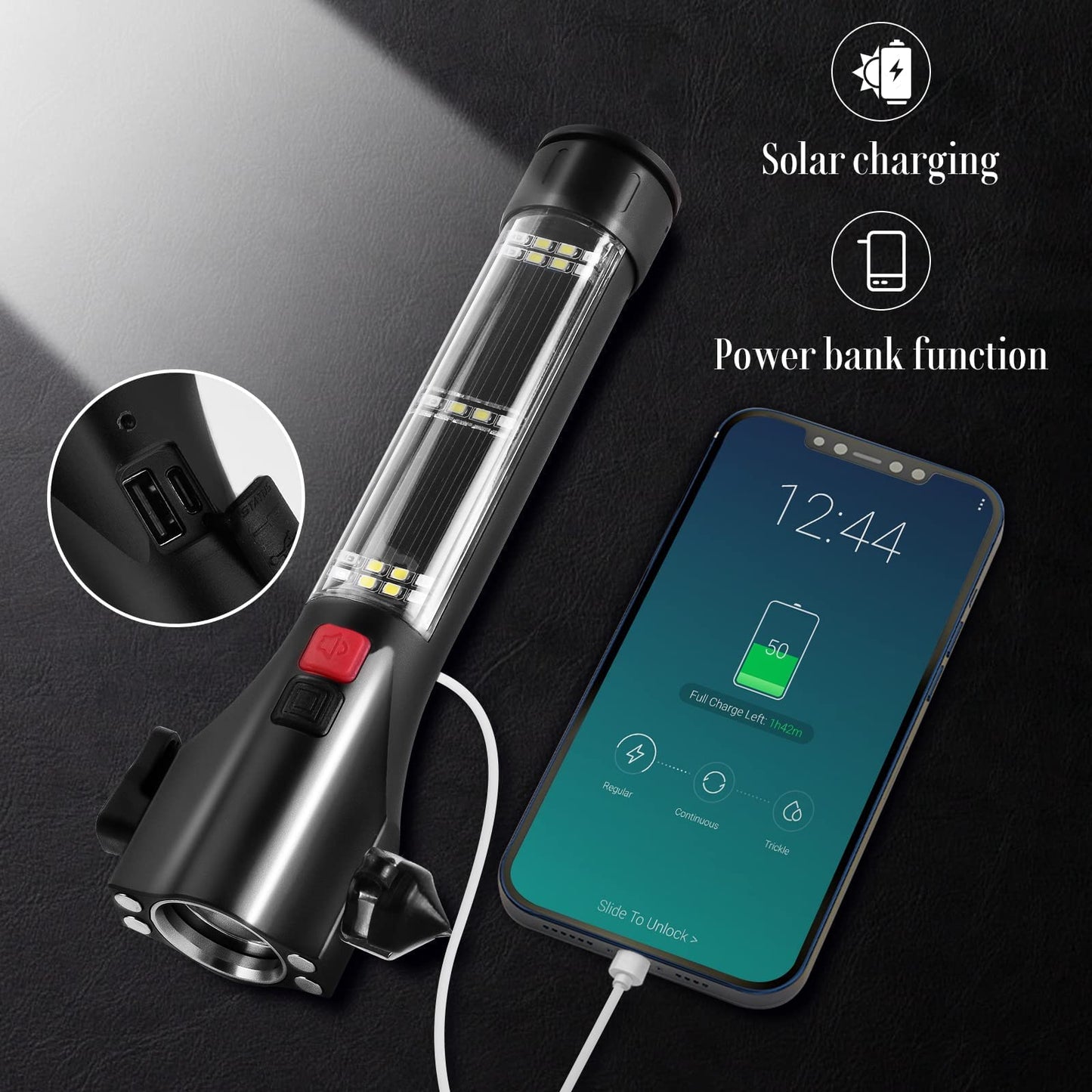 Phonery RescueTorch ® Car Safety Hammer