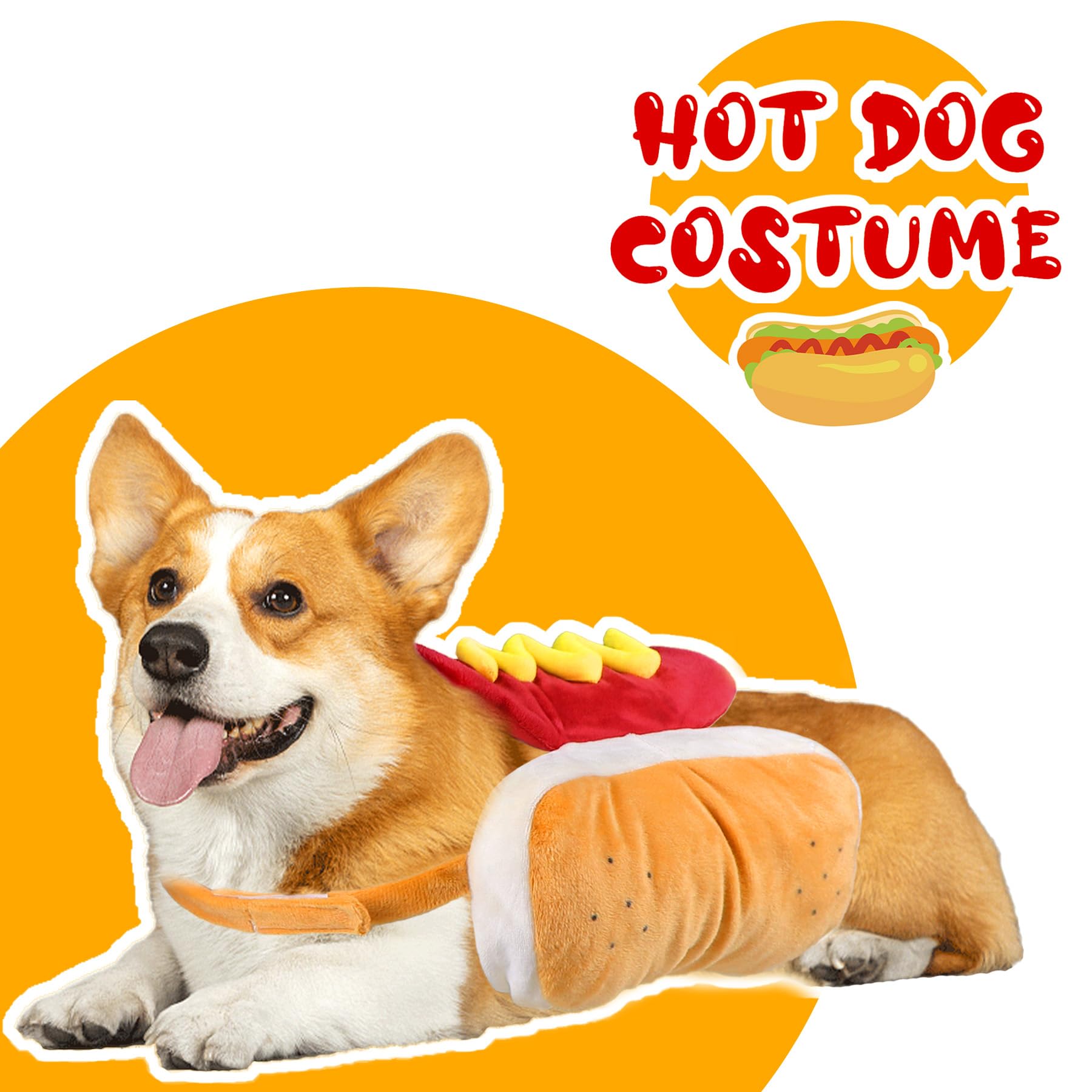 Phonery HotDoggie ® Hot Dog Costume for Dogs-Getphonery