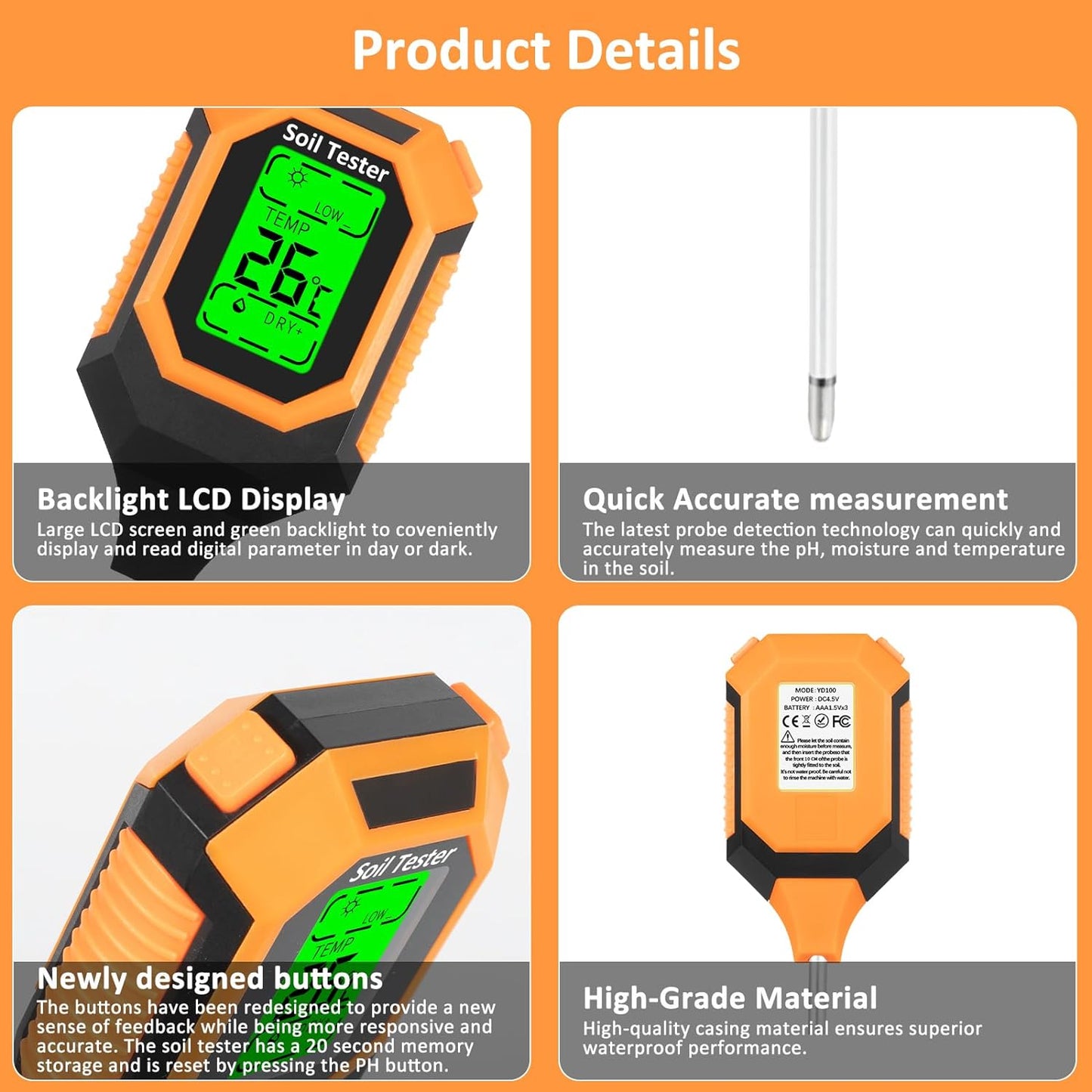 Phonery FloraTrack ® Soil Moisture Sensor-Getphonery