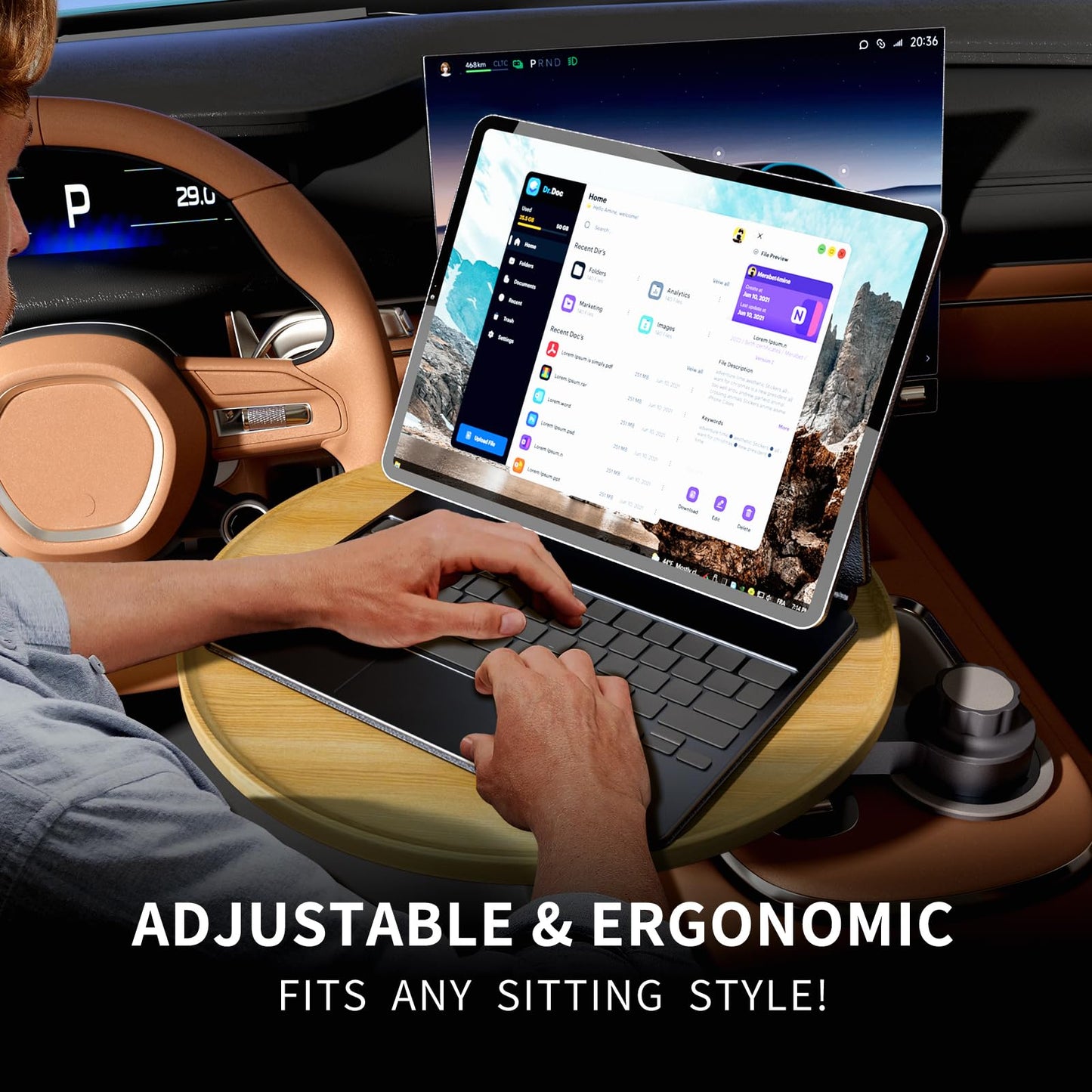 Phonery 360Drive ® Car Tray Table