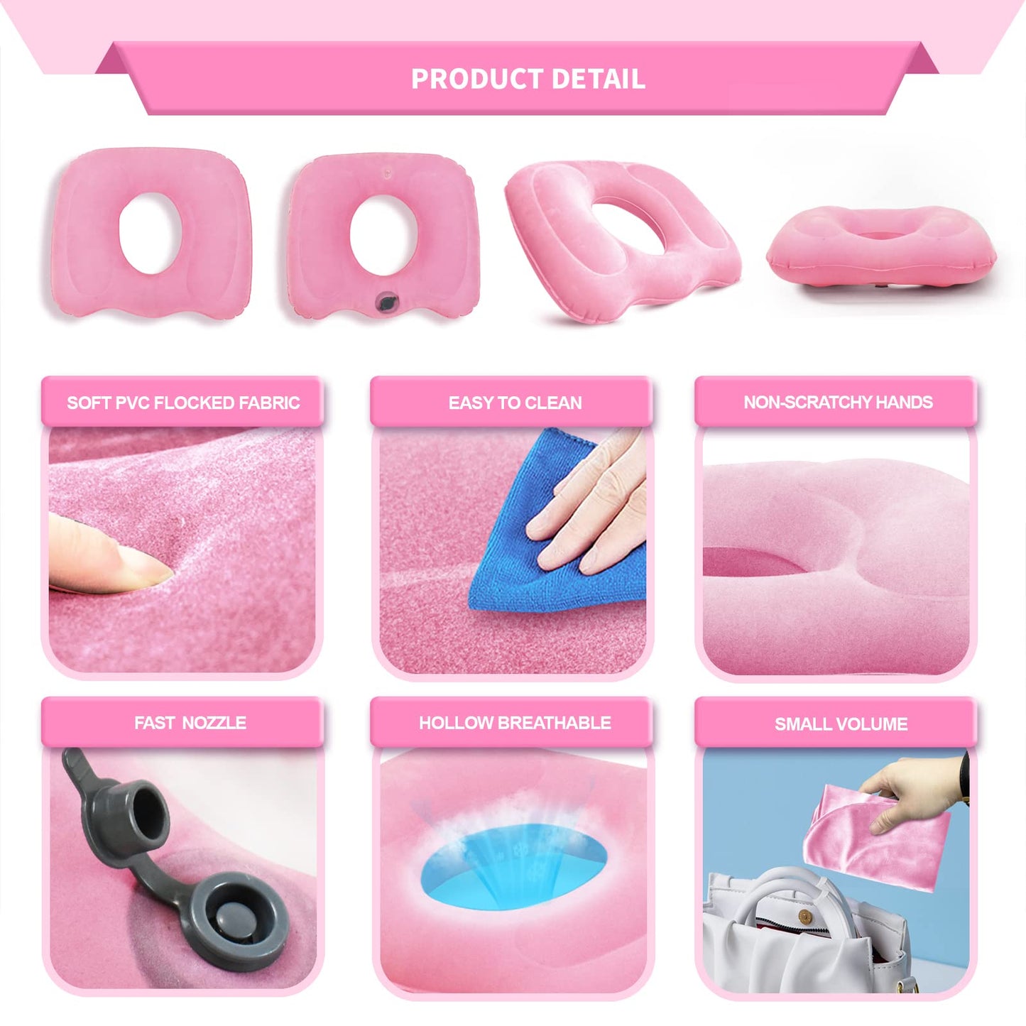 Phonery AeroRelief  ® Donut Pillow For Tailbone