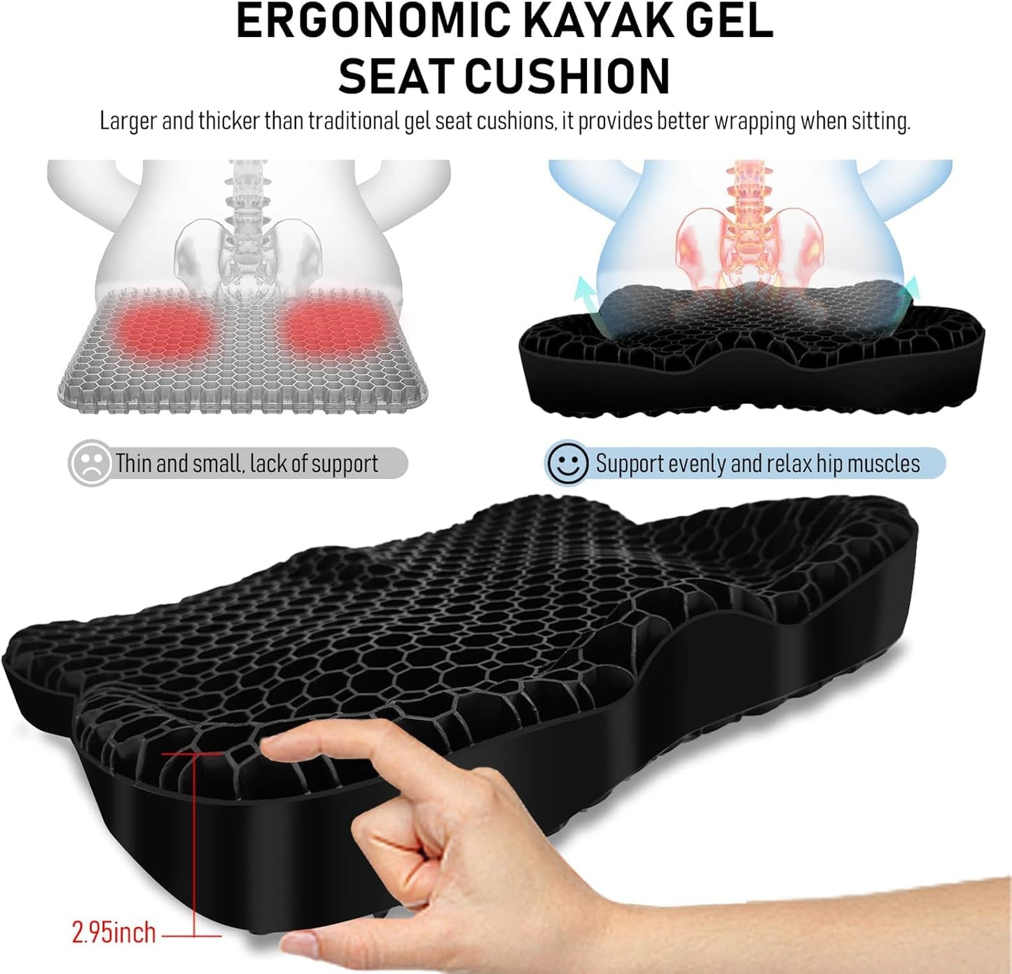 Phonery YakComfort ® Kayak Seat Cushion