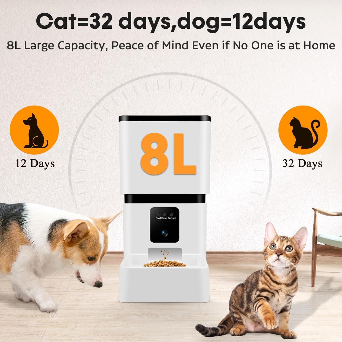 Phonery FeedlyFi ® Automatic Pet Feeder with Camera-Getphonery