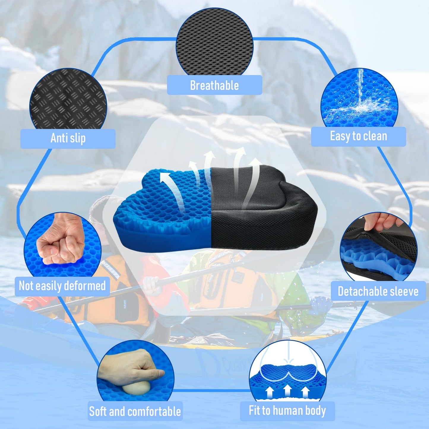 Phonery YakComfort ® Kayak Seat Cushion