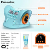Hugterra Neck Massager 2025, Neck Stretcher Cervical Traction with Heat, 3 Modes, Portable Massage Neck Hump Corrector for Pain Relief and Muscle Relax, 26° Angle Cervical Traction Device