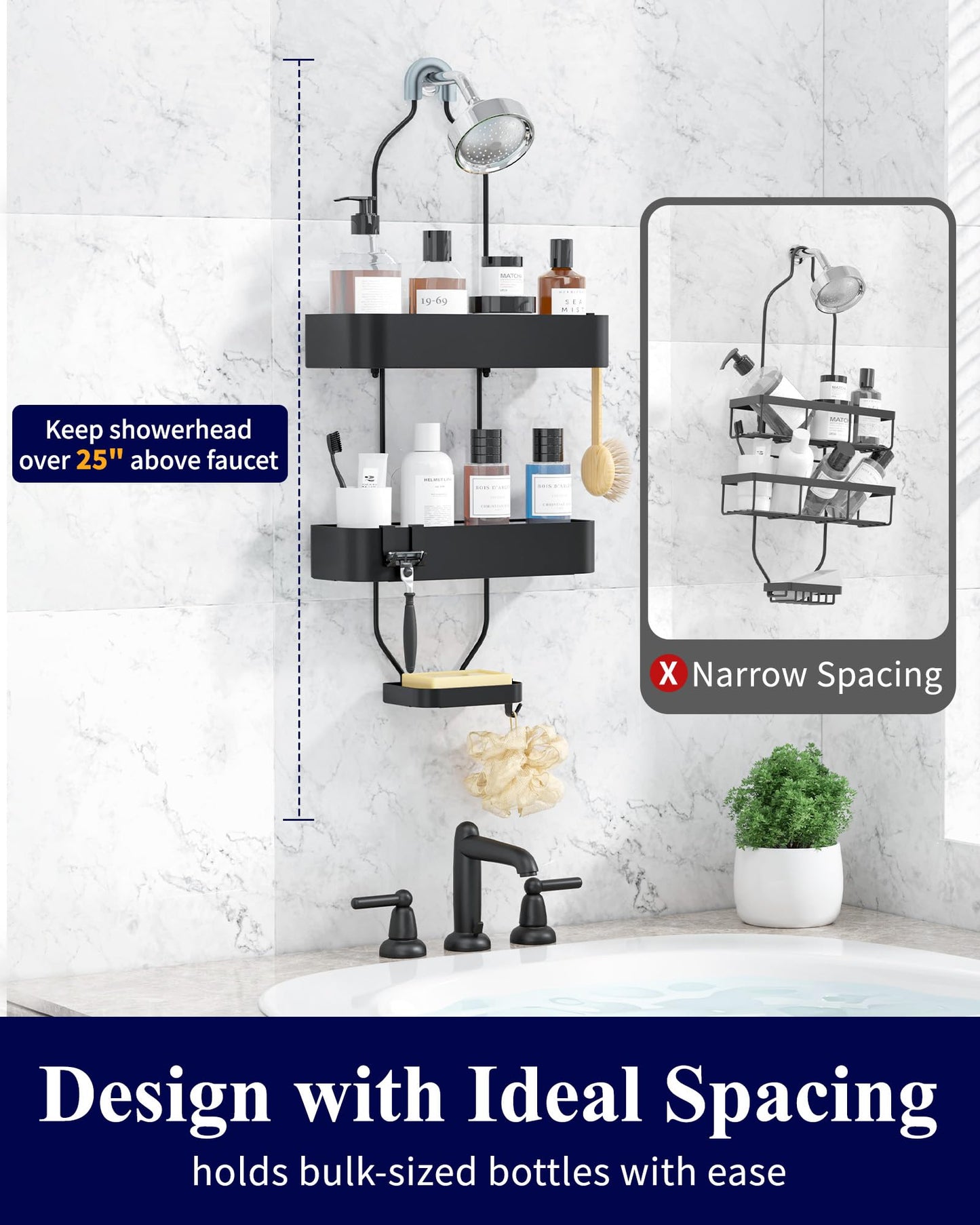 Phonery StackRack ®  Best Hanging Shower Caddy
