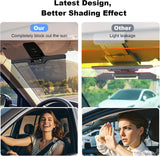 Sun Visor Extender for Car, Enhanced UV400 Anti-Glare, Adjustable Mount with PC Lens, Universal Car Anti-UV Polarized Sun Visor Extender Attachment, Anti-Snow Blind, Ensure Safe Driving