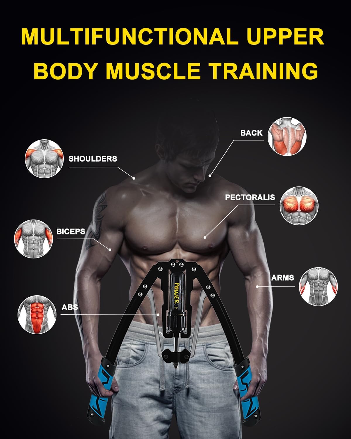 Phonery PWR ® Hydraulic Arm Trainer| Hand Exercise Equipment