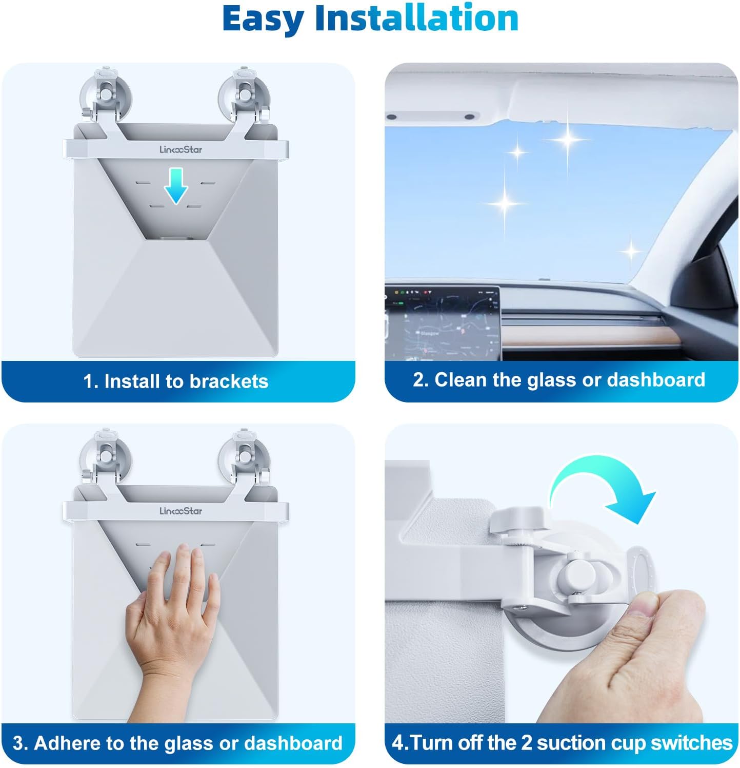 Phonery Linkd ® Starlink Mini Car Mount for Dashboard