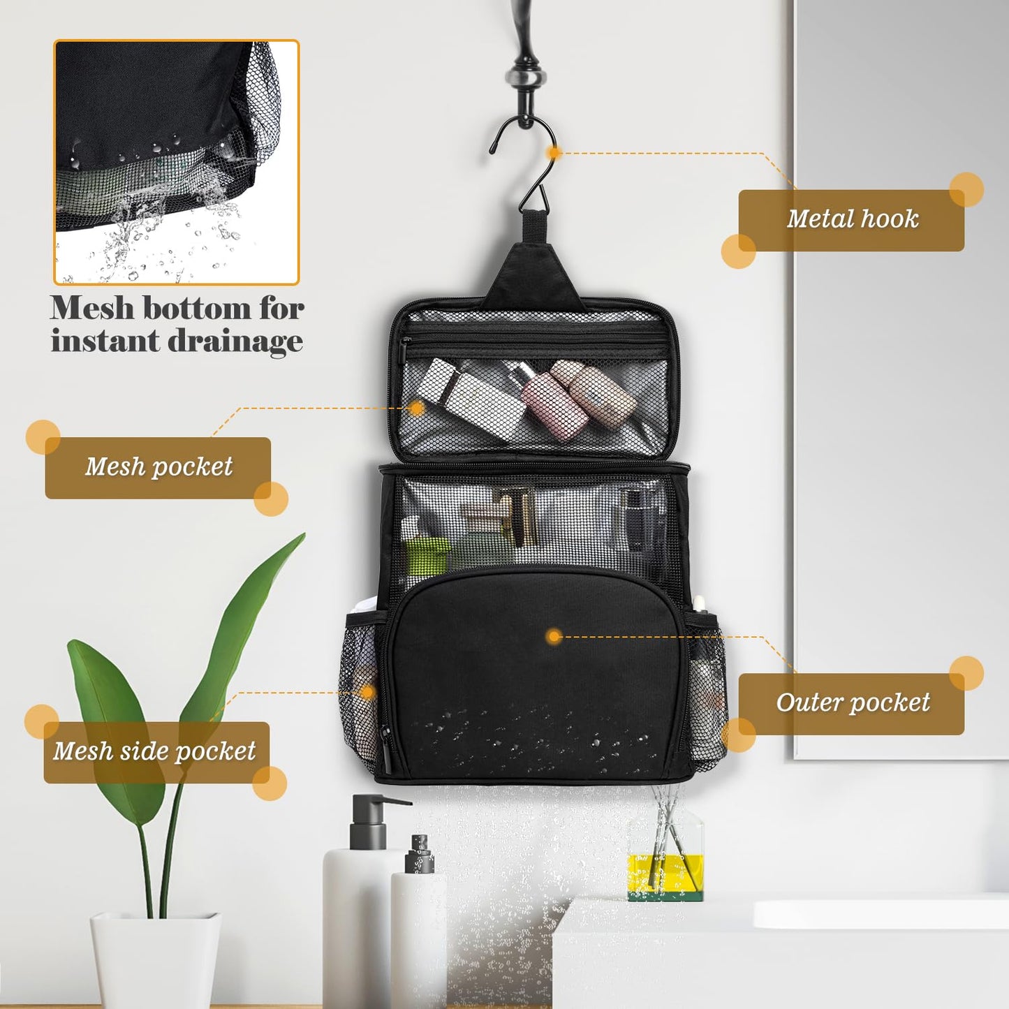 Phonery ShowerSavvy ® Hanging Shower Caddy-Getphonery
