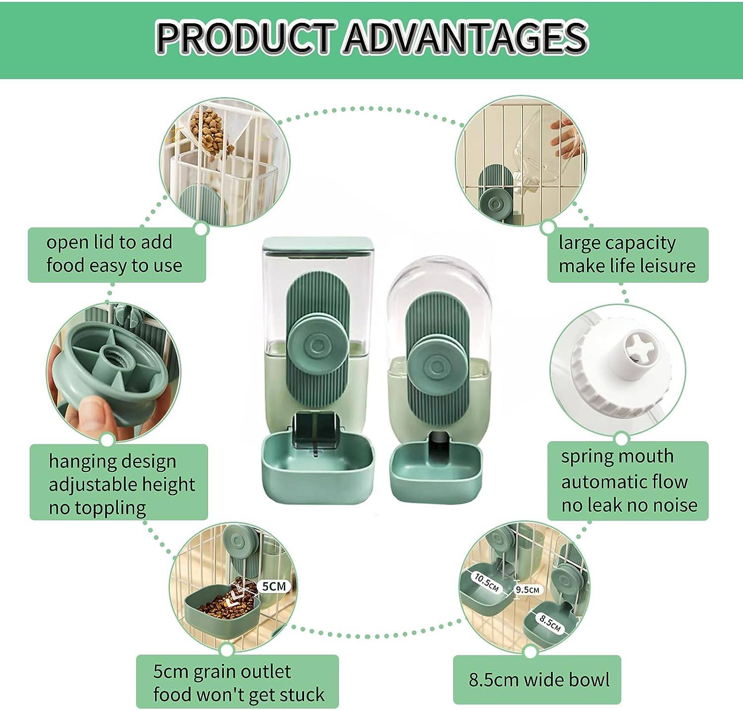 Phonery CageServe ® Water and Food Feeder Set-Getphonery