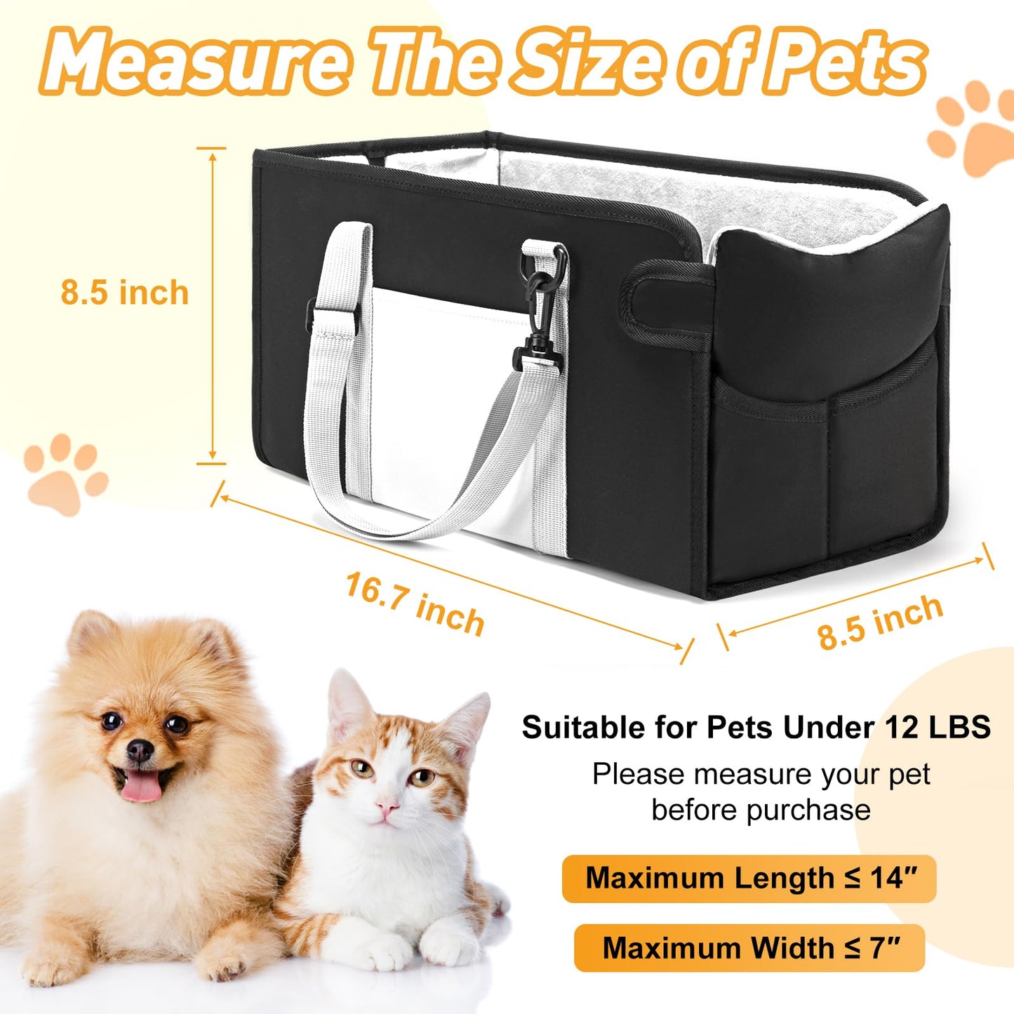 Phonery PawPilot ® Safety Car Seats For Small Dogs
