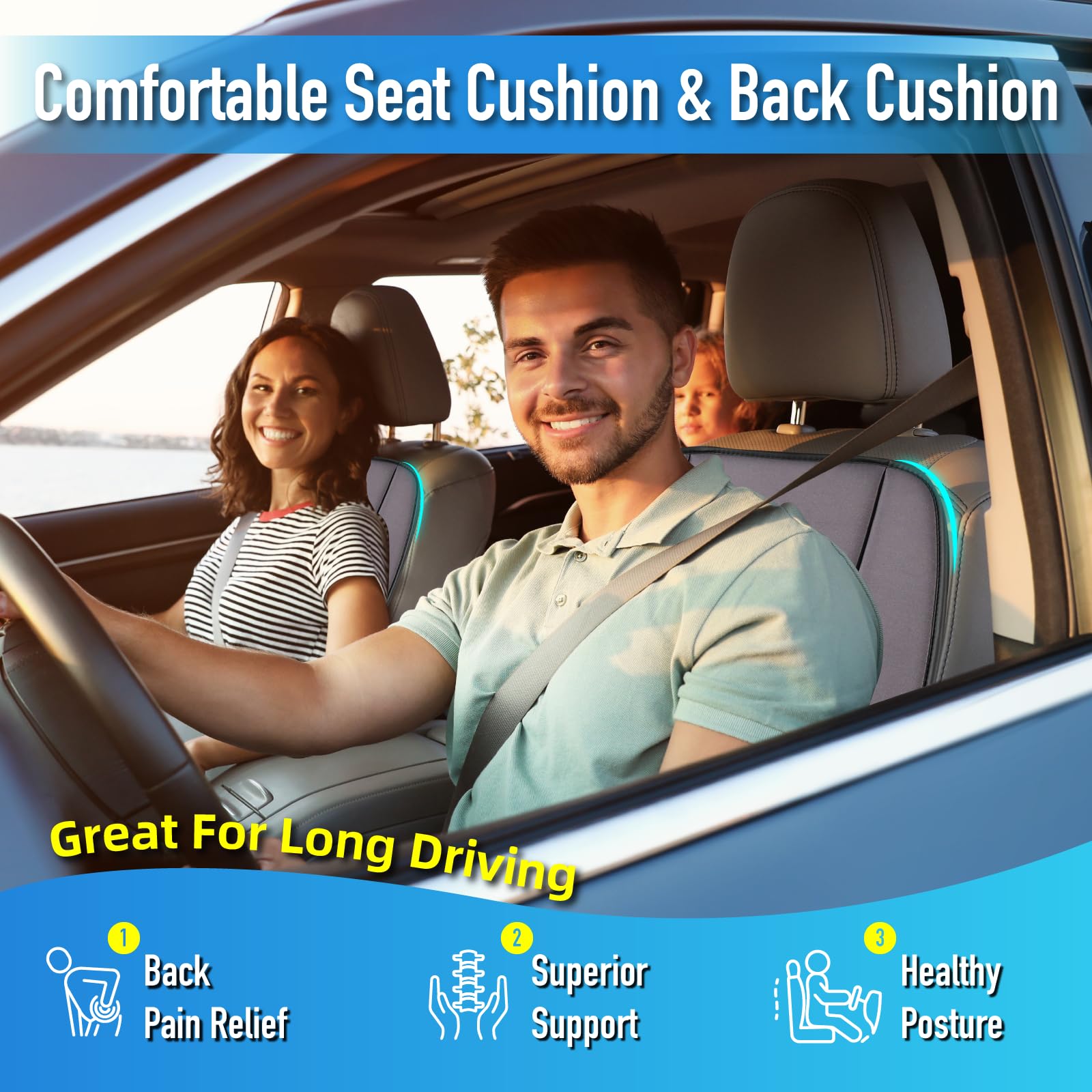 Phonery BackEase ® Car Seat Cushion-Getphonery