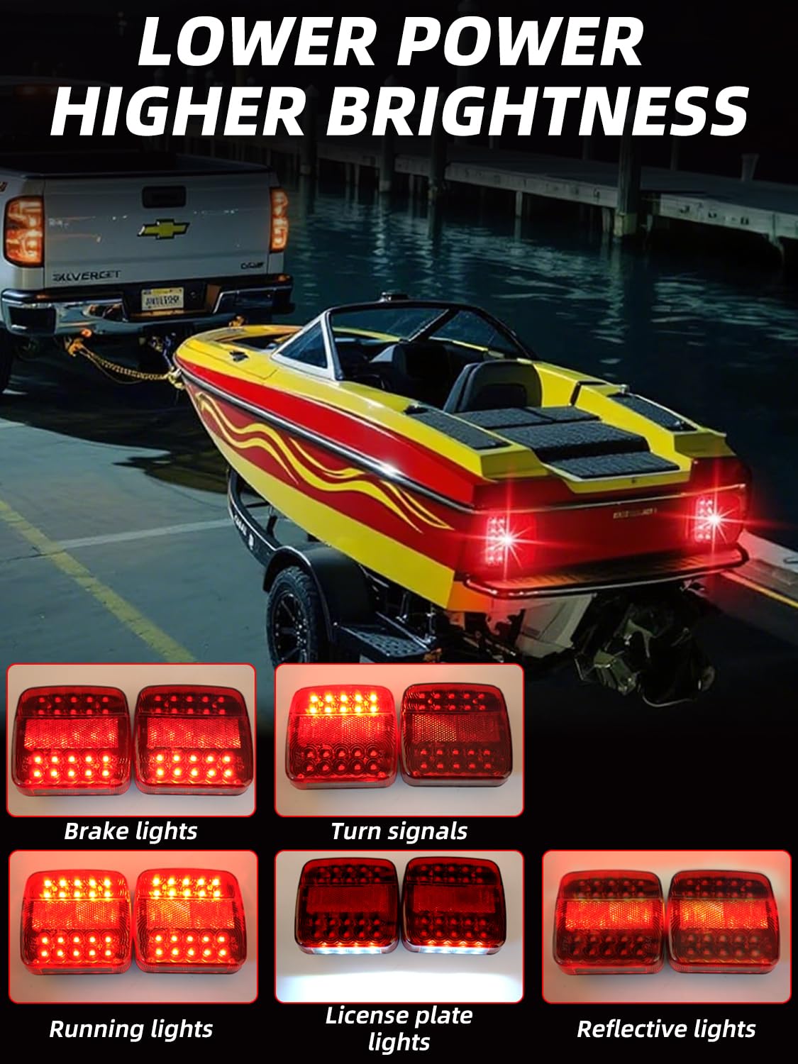 Phonery Luma ® LED Wireless Tail Lights for Trailer
