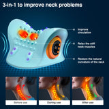 Hugterra Neck Massager 2025, Neck Stretcher Cervical Traction with Heat, 3 Modes, Portable Massage Neck Hump Corrector for Pain Relief and Muscle Relax, 26° Angle Cervical Traction Device