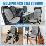 Car Seat Cushion, Memory Foam Cushion for Car Seat, Lumbar Support Pillow, Seat Cushion for Full Back and Seat, Ideal for Car Seat Driver, Office Chair, Wheelchair and Back Pain Relief (Black)