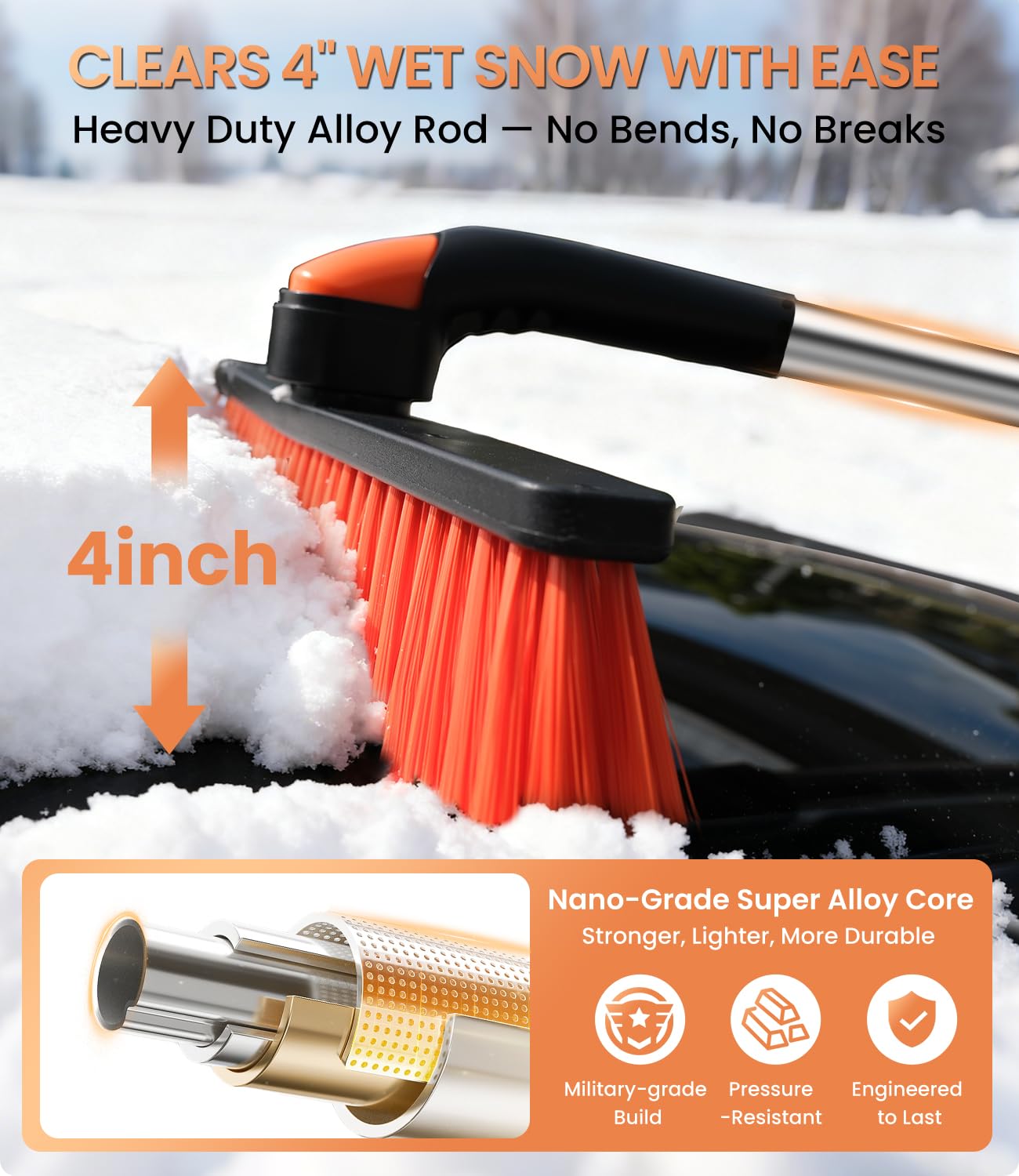 Phonery Torrent Tools 3 in 1 car snow brush