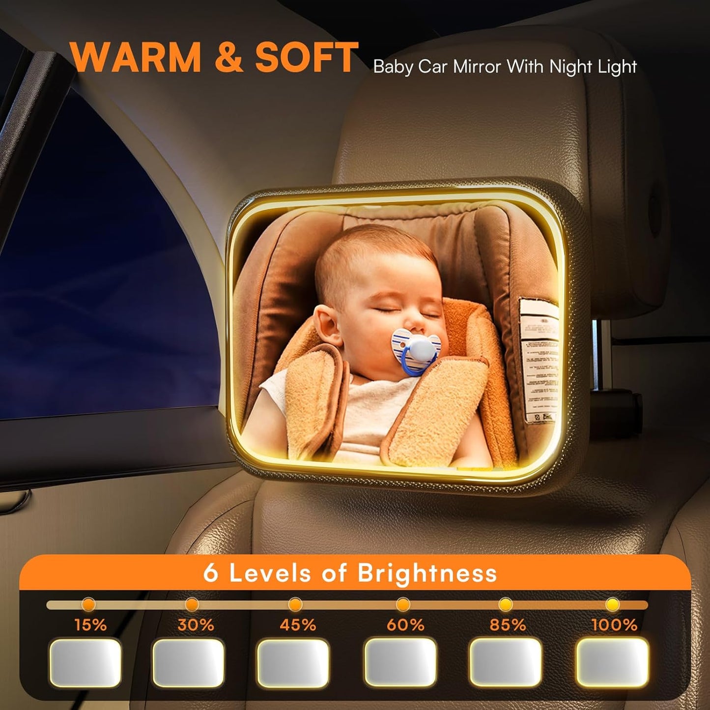 Phonery NiteGaze ® Baby Car Mirror
