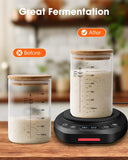 Sourdough Starter Warmer-MQUPIN Sourdough Warming Mat with Precise Temperature Control(70-120°F), 0-24H Timer Alert & Memory Function Sourdough Warmer, Upgraded for Home Bread Baking