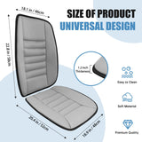 Car Seat Cushion, Memory Foam Cushion for Car Seat, Lumbar Support Pillow, Seat Cushion for Full Back and Seat, Ideal for Car Seat Driver, Office Chair, Wheelchair and Back Pain Relief (Black)