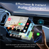 2025 Upgraded Wireless CarPlay Adapter, Hidden Interface, Converts Wired to Wireless, Plug & Play, Compatible with iPhone (iOS 10 and Above) for Cars 2016+ - Black