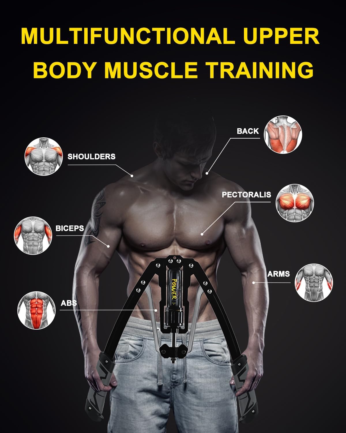 Phonery PWR ® Hydraulic Arm Trainer| Hand Exercise Equipment