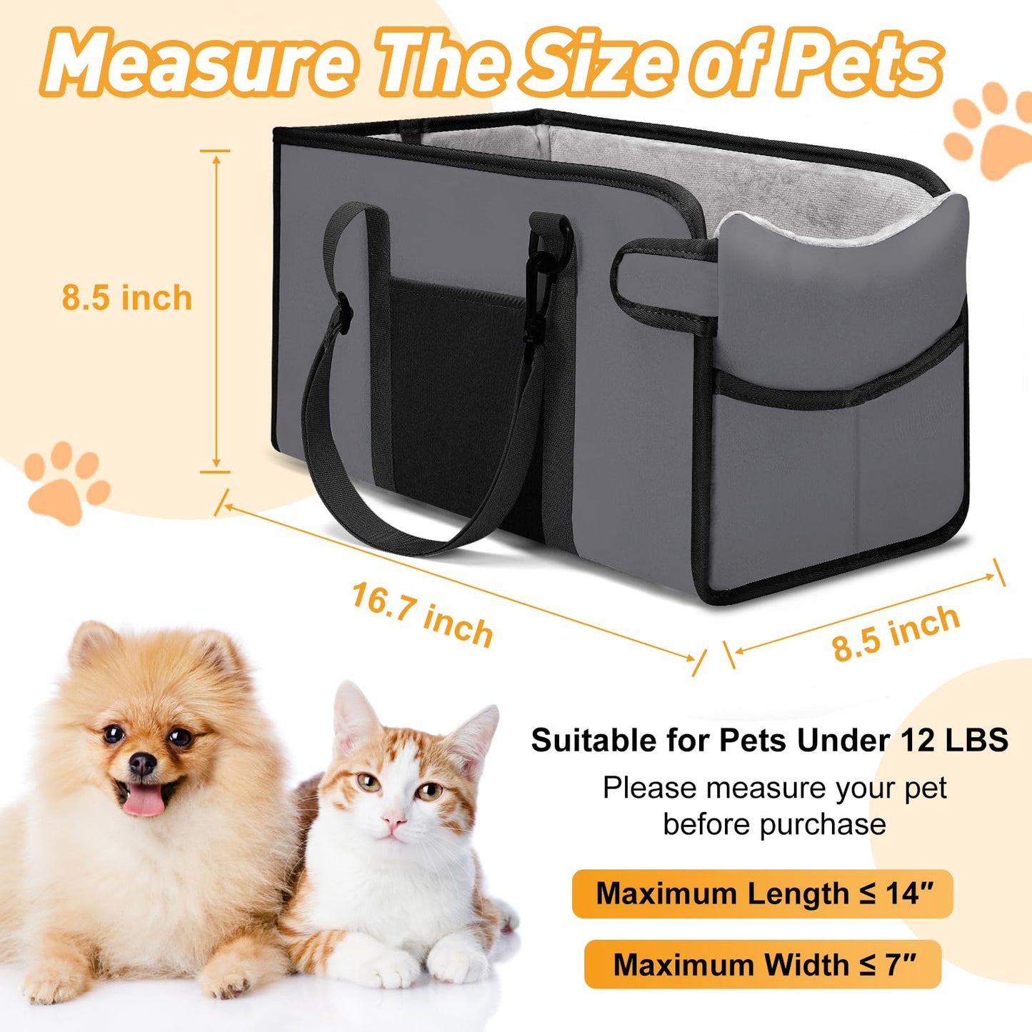 Phonery PawPilot ® Safety Car Seats For Small Dogs
