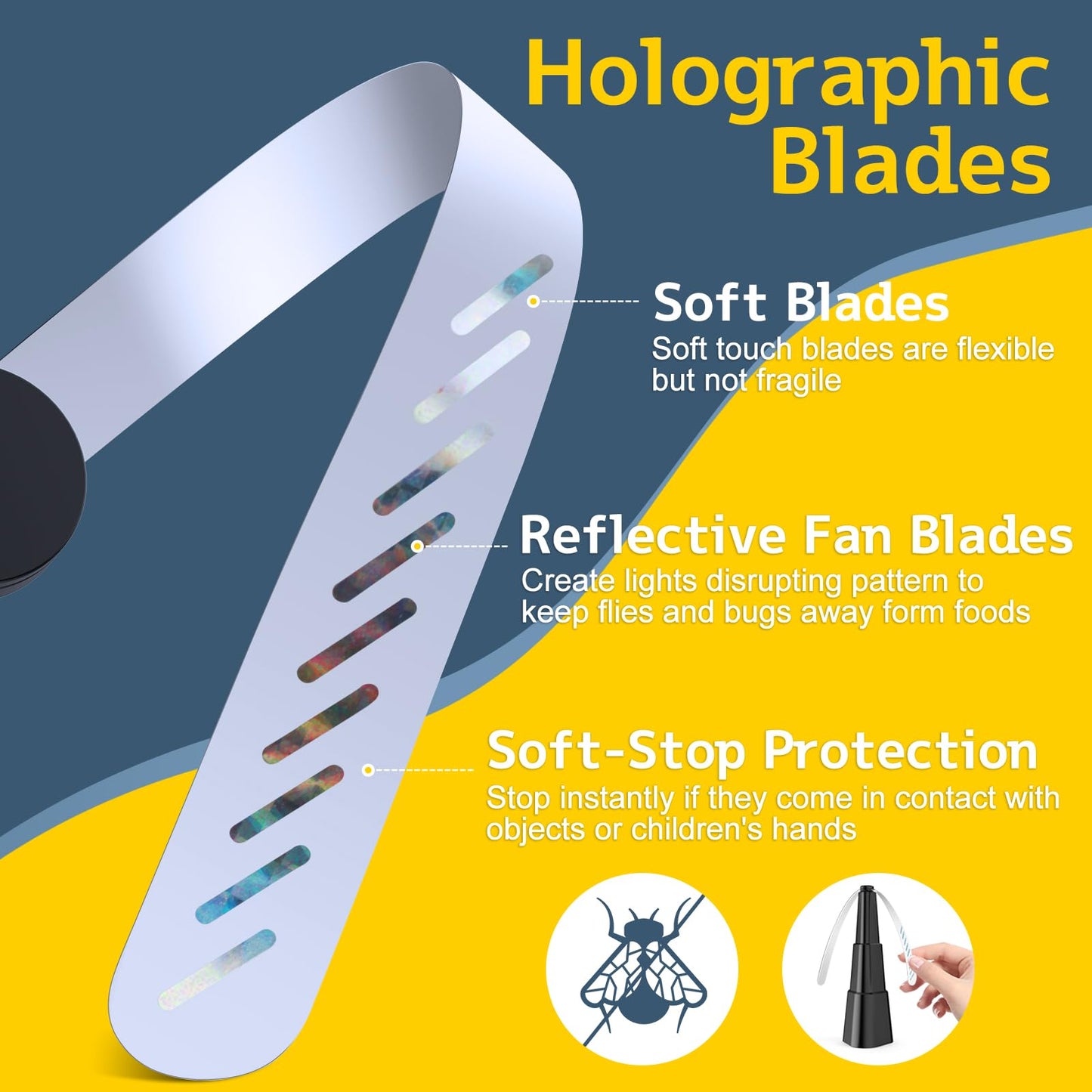 Phonery BuzzBlocker ® Fly Fans for Tables 4 Pack-Getphonery