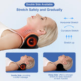 Neck Massager, Neck and Shoulder Relaxer with Heat, Portable Cordless Shoulder Cervical Traction Device for Pain Relief Electric Massager Pillows(Light Black)