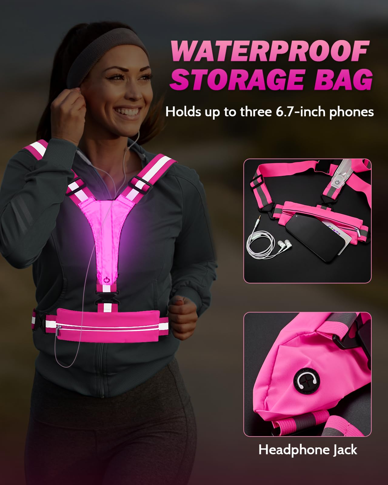 Phonery LumiVest ® Light Up Running Vest-Getphonery