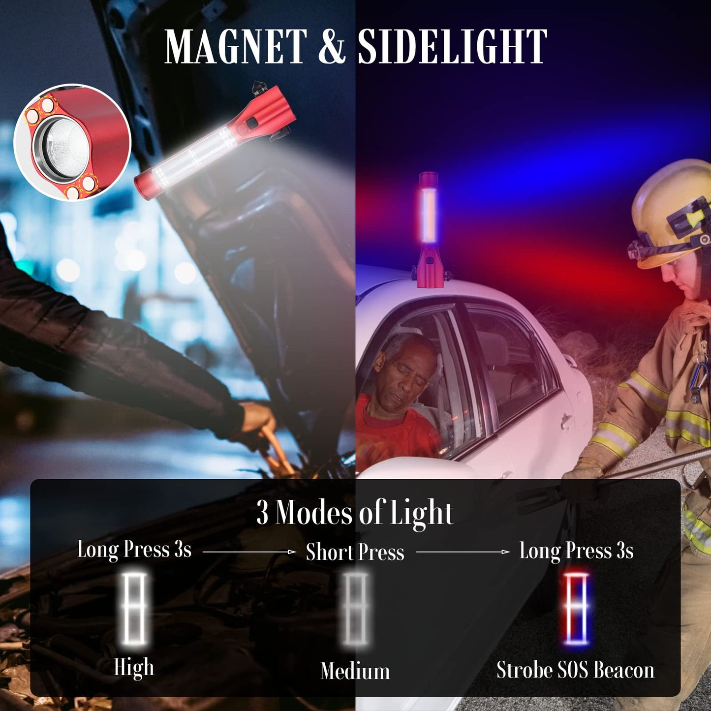 Phonery RescueTorch ® Car Safety Hammer