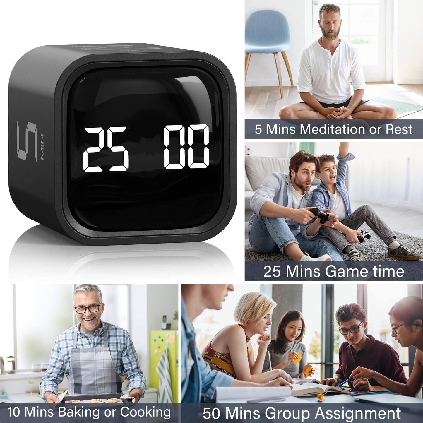 Phonery TaskMaster ® Rotating Pomodoro Timer-Getphonery