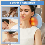 Christmas Gifts for Women Men,White Elephant Gifts,Shiatsu Neck Back Massager for Pain Relief Deep Tissue,Back Massager Deep Tissue Kneading with Heat,3D Electric Pillow(Blue)