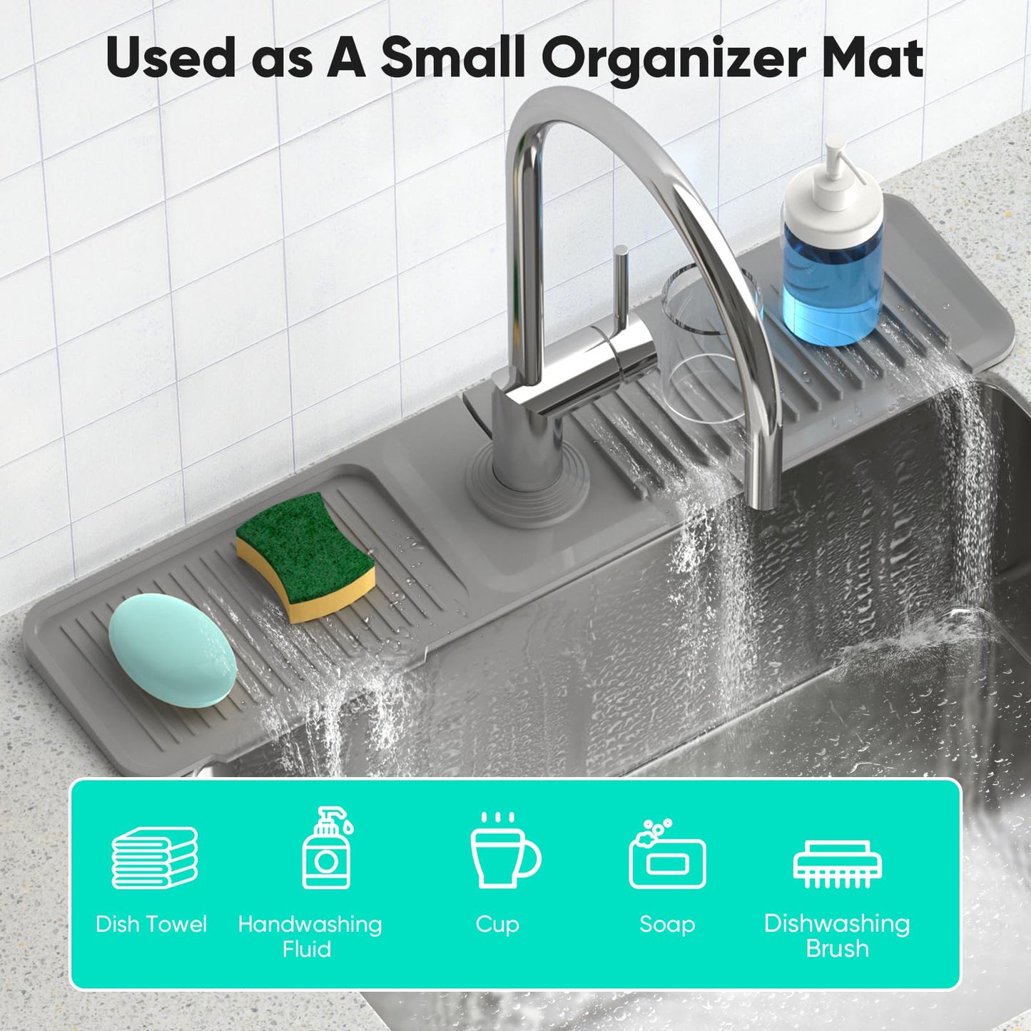 Phonery DrySink ® Faucet Mat for Kitchen Sink-Getphonery